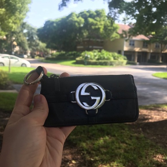 Gucci Handbags - Gucci Black Key Pouch Cardholder